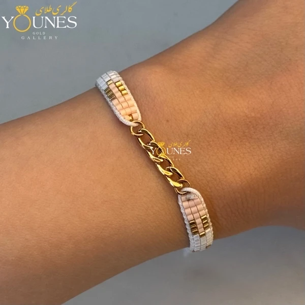 دستبند میوکی صورتی طلایی کارتیر طلا